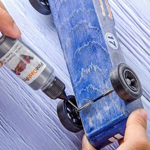pinedash pro Pinewood Weights Kit-Pinewood Car Weights&Graphite Powder-4OZ 12 Pieces 2 Sizes Derby Weights-0.5OZ Graphite Lubricant for Derby car Pine Derby Car Wheels Axles Speed in Saudi Arabia