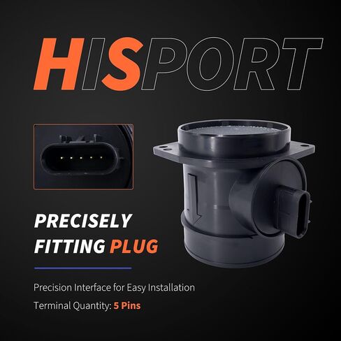 HiSport 281643C100 MAF مستشعر تدفق الهواء الشامل - متوافق مع بويك ألور لاكروس شيفروليه كابتيفا سبورت إكوينوكس بونتياك G6 G8 جراند بريكس يستبدل 15911983 in Kuwait