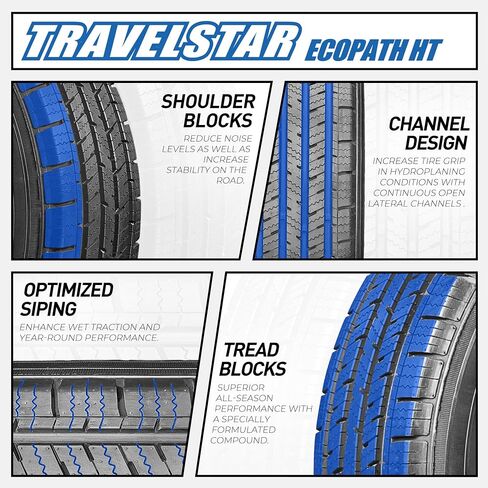 Travelstar EcoPath H/T LT235/75R15 104/101R نطاق التحميل C 6PR عالي الأداء لجميع المواسم على الطرق السريعة SUV/إطار شاحنة خفيفة 235/75/15 (الإطار فقط) in Saudi Arabia