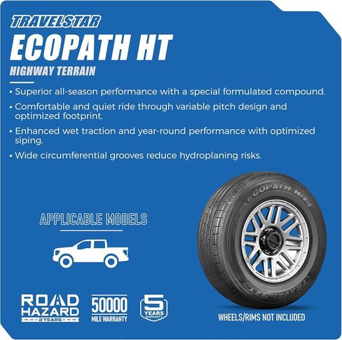 Travelstar EcoPath H/T LT235/75R15 104/101R نطاق التحميل C 6PR عالي الأداء لجميع المواسم على الطرق السريعة SUV/إطار شاحنة خفيفة 235/75/15 (الإطار فقط) in Saudi Arabia
