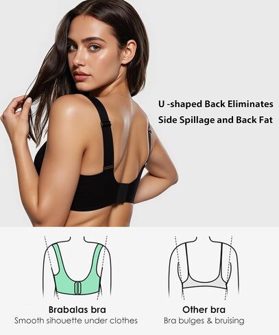 Brabalas Wireless Bras for Women, Extremely Comfortable Seamless Bra Mesh Bralettes Adjustable Straps Everyday Bra (30B-40DD) in Kuwait