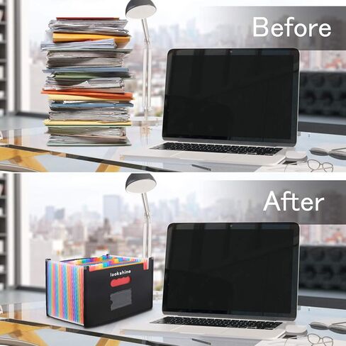 24 Pockets Expanding File Folders, Portable Accordion A4 Expandable File Organizer, Large Capacity Multicolour Stand Plastic Business File Bag for Business/Office/Study in Saudi Arabia