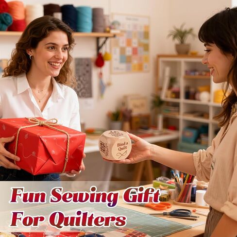 Quilter’s Dice, Wooden Quilting Decision Dice with 6 Engraved Sewing Tasks, Fun Sewing Tool for Quilters & Crafters, A Suitable for DIY Sewing Enthusiasts (3PCS) in Saudi Arabia