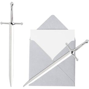 فتاحة حروف معدنية فضية، سكين فتاحة حروف مكتبية مطلية بالمعدن، فتاحة أظرف، مقبض مريح، أداة فتح حروف زينة عملية (عبوة من 1) in Kuwait