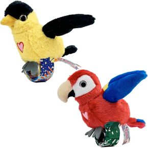Birds 2 Pack - Oriole & Red Parrot - Slap Bracelet Interactive Plush Toy Birds, They Chat-Sing-Mimic Each Other, Flap Wings, Kids 3+ in Saudi Arabia