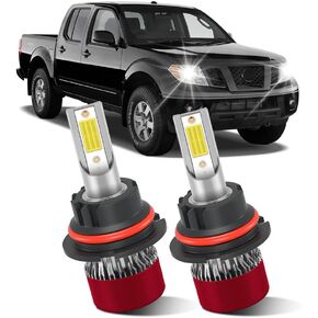مصابيح كهربائية متوافقة مع Nissan Frontier 2005-2010 2011 2012 2013 2014 2015 2016 2017 2018 2019 9007 HB5 مصابيح ضباب عالية الشعاع سطوع 800% مع قابس مروحة التبريد والتشغيل حزمة من 2 in Kuwait