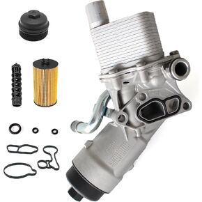 AUCERAMIC 918-428 محول تجميع مبيت مرشح زيت المحرك مع غطاء إدخال حشية مناسب لـ 2011-2021 Chevy Cruze Sonic Trax Buick Encore 1.4L استبدال # 918428 55566784 55565388 in Kuwait