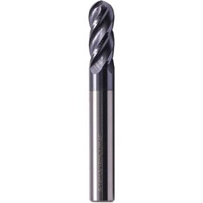 BestParts High Performance Ball Nose Solid Carbide End Mill - AlTiN Coated, 30 Degree Helix, 4 Flute, 3/8" Cutting Diameter, 3/8" Shank Diameter, 1" Length of Cut, 2-1/2" Overall Length in Kuwait