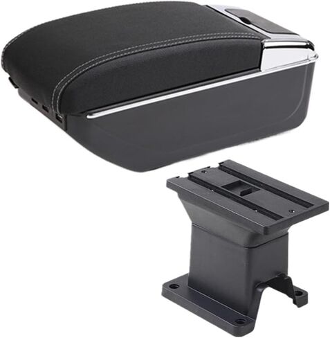 Car Armrest Box with Storage Compartment, Black Universal Center Console Organizer in Saudi Arabia