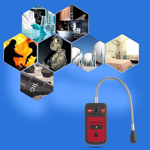 كاشف الغاز الرقمي القابل للاحتراق بشاشة LCD لتحديد موقع تسرب غاز السيارات، جهاز اختبار الغاز مع إنذار ضوئي صوتي in Kuwait