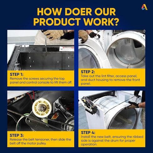 [جديد] حزام محرك الغسالة Canamax Premium 27001006 38174 - متوافق مع Whirpool Amana Maytag - يستبدل 38174 WP27001006 40053601 40053606 PS11740577 AP6007462 in Kuwait