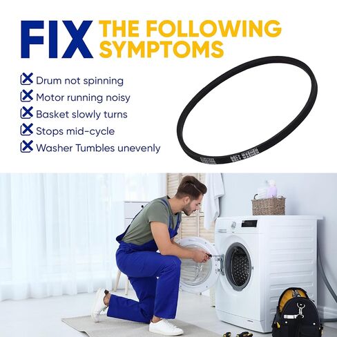 [جديد] حزام محرك الغسالة Canamax Premium 27001006 38174 - متوافق مع Whirpool Amana Maytag - يستبدل 38174 WP27001006 40053601 40053606 PS11740577 AP6007462 in Kuwait