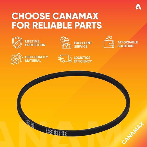 [جديد] حزام محرك الغسالة Canamax Premium 27001006 38174 - متوافق مع Whirpool Amana Maytag - يستبدل 38174 WP27001006 40053601 40053606 PS11740577 AP6007462 in Kuwait