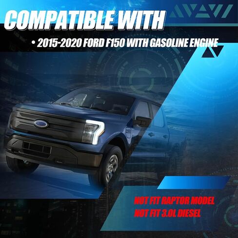 درع سفلي من الفولاذ المنغنيز متوافق مع 2015-2020 Ford F-150 (الغاز فقط) - حماية أسفل الجسم شديدة التحمل، يحل محل ML3Z-7222-D، باستثناء Raptor/Diesel in Kuwait