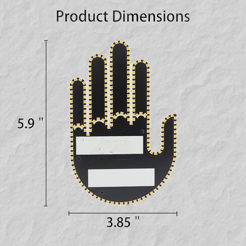 Fun Glow Gesture Car Light- Glogesture Hand Light LED Hand Gesture Light for Car Window - Remote Control Fun Road Rage Sign, Glow Gesture Accessories for Automotive Decor (lady's palm) in Kuwait