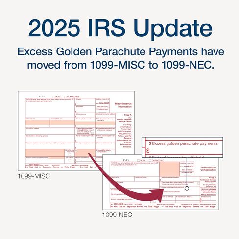 Adams 1099 NEC Forms 2025، حزمة مكونة من 3 أجزاء لـ 50 مستلمًا، متوافقة مع طابعة نفث الحبر/الليزر، تتضمن 6 نماذج 1096، و50 ظرف أمان ذاتي الغلق (1017231) in Kuwait