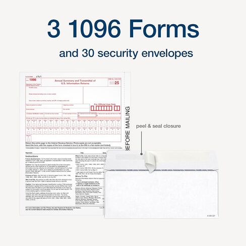 Adams 1099 NEC Forms 2025, 4-Part Kit for 30 Recipients, Inkjet/Laser Printer Compatible, Includes 3 1096 Forms, 30 Self-Seal Security Envelopes, Access to Adams Tax Forms Helper (1017234) in Saudi Arabia