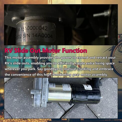 RV Slide Out Motor Compatible with Lippert，Dual Shaft Power Gear,Replace 1510000042 368471 1010001025 368811 in Saudi Arabia