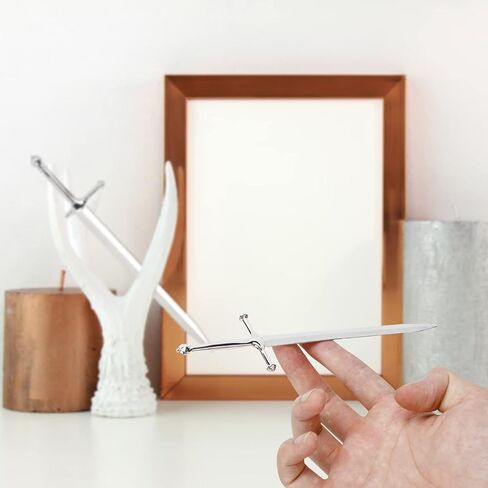 فتاحة حروف معدنية فضية، سكين فتاحة حروف مكتبية مطلية بالمعدن، فتاحة أظرف، مقبض مريح، أداة فتح حروف زينة عملية (عبوة من 1) in Kuwait