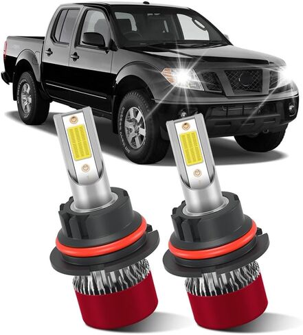 مصابيح كهربائية متوافقة مع Nissan Frontier 2005-2010 2011 2012 2013 2014 2015 2016 2017 2018 2019 9007 HB5 مصابيح ضباب عالية الشعاع سطوع 800% مع قابس مروحة التبريد والتشغيل حزمة من 2 in Kuwait