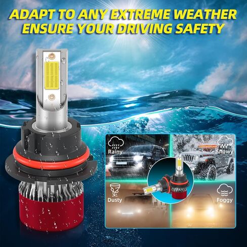 مصابيح كهربائية متوافقة مع Nissan Frontier 2005-2010 2011 2012 2013 2014 2015 2016 2017 2018 2019 9007 HB5 مصابيح ضباب عالية الشعاع سطوع 800% مع قابس مروحة التبريد والتشغيل حزمة من 2 in Kuwait