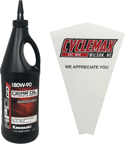 عبوة واحدة متوافقة مع زيت Kawasaki Gear/Final Drive مع مادة إضافية محدودة الانزلاق 80W90 K61030-007A تحتوي على K63G-104-01Q وقمع in Saudi Arabia