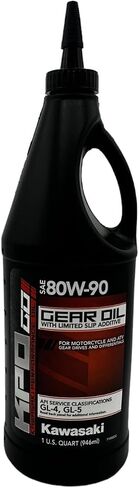 عبوة واحدة متوافقة مع زيت Kawasaki Gear/Final Drive مع مادة إضافية محدودة الانزلاق 80W90 K61030-007A تحتوي على K63G-104-01Q وقمع in Saudi Arabia