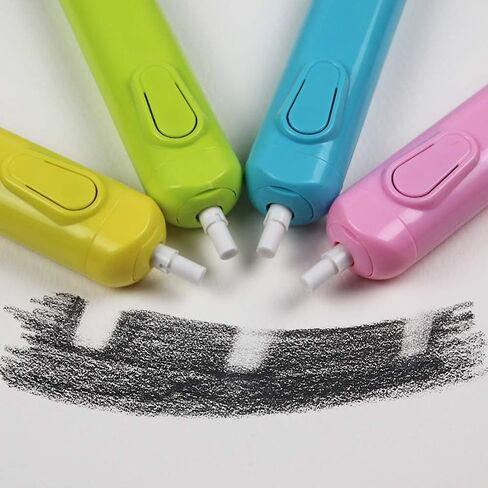 Rubber Electric Eraser, Automatic Portable Rubber Pencil Electric Eraser Operated by 2 AAA Battery with 20PCS Eraser Refills，Electric Eraser Pen Painting in Saudi Arabia