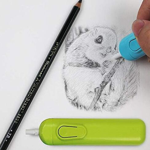 Rubber Electric Eraser, Automatic Portable Rubber Pencil Electric Eraser Operated by 2 AAA Battery with 20PCS Eraser Refills，Electric Eraser Pen Painting in Saudi Arabia