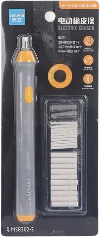 Eraser, 22 Eraser Refills Automatic Pencil Eraser Kits Electric Battery Operated Artists Pencils Eraser for Painting Sketching Drafting(Gray) in Saudi Arabia