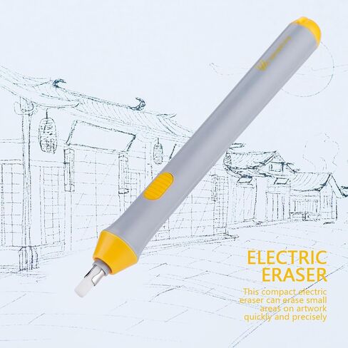 Eraser, 22 Eraser Refills Automatic Pencil Eraser Kits Electric Battery Operated Artists Pencils Eraser for Painting Sketching Drafting(Gray) in Saudi Arabia
