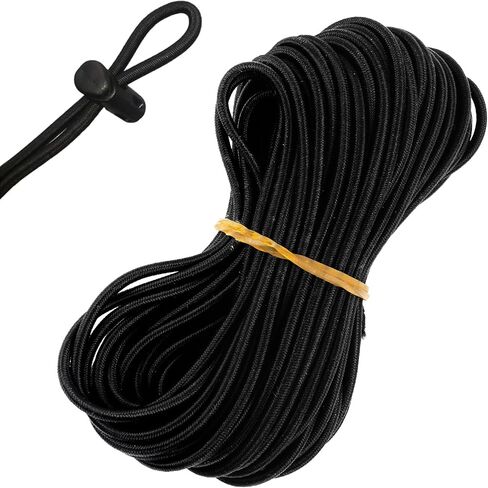 1/8 Inch Black Heavy Stretch Round String Elastic Cord (Cut of 10 Yards) in Saudi Arabia