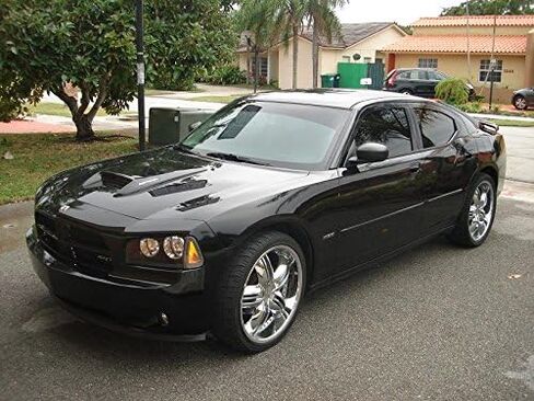 مغرفة غطاء أمامي غير مطلي لسيارة دودج تشارجر SRT SRT8 2006-2010، بلاستيك مصبوب بالنفخ، طراز حديث مخصص، HS0010 in Kuwait