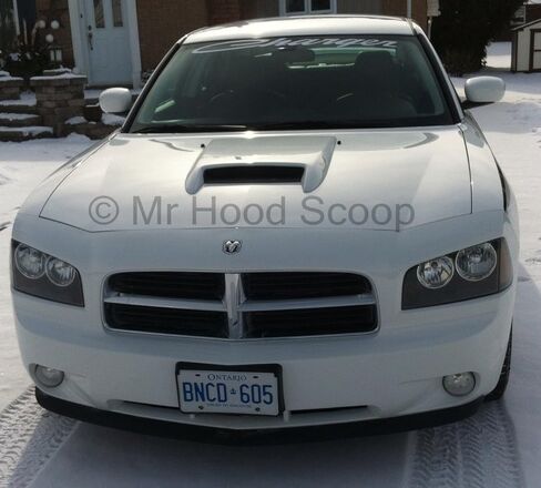 مغرفة غطاء أمامي غير مطلي لسيارة دودج تشارجر SRT SRT8 2006-2010، بلاستيك مصبوب بالنفخ، طراز حديث مخصص، HS0010 in Kuwait