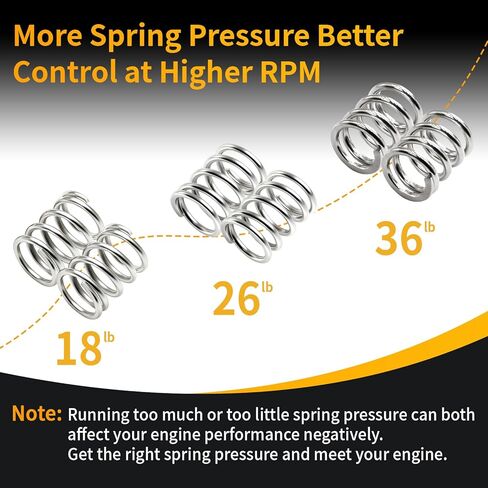 High Performance 18lb Valve Nickel Plated Springs for Predator 196cc 212cc 224 cc Non Hemi for Coleman CT200U BT200X CT200U-EX GX160 GX200 6.5 HP OHV Clone Engines Mini Bike Go Kart Racing Upgrade in Kuwait