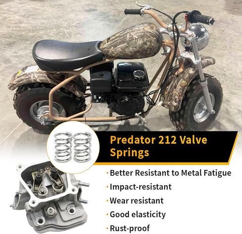 High Performance 18lb Valve Nickel Plated Springs for Predator 196cc 212cc 224 cc Non Hemi for Coleman CT200U BT200X CT200U-EX GX160 GX200 6.5 HP OHV Clone Engines Mini Bike Go Kart Racing Upgrade in Kuwait