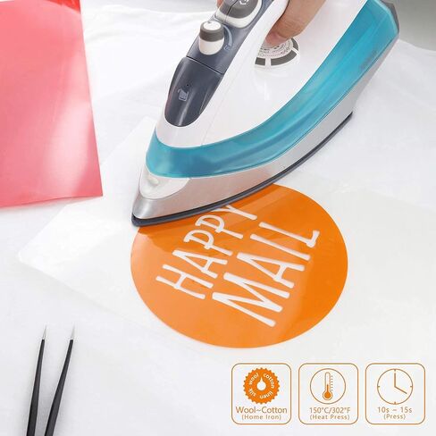 CAREGY HTV Heat Transfer Vinyl Bundle: 42 Pack 12" x 10" Sheets Iron on Vinyl, 30 Assorted Colors, Heat Transfer Vinyl for DIY T-Shirt in Saudi Arabia