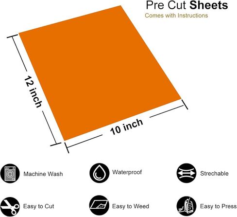 CAREGY HTV Heat Transfer Vinyl Bundle: 42 Pack 12" x 10" Sheets Iron on Vinyl, 30 Assorted Colors, Heat Transfer Vinyl for DIY T-Shirt in Saudi Arabia