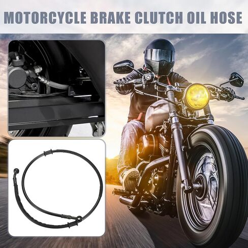 X AUTOHAUX 1 مجموعة 95 سم 37.40 بوصة دراجة نارية مضفر دواسة فرامل خراطيم النفط خط الأنابيب مخلب خنق خط الغاز أنابيب الوقود الأسود للدراجة الترابية ATV in Kuwait