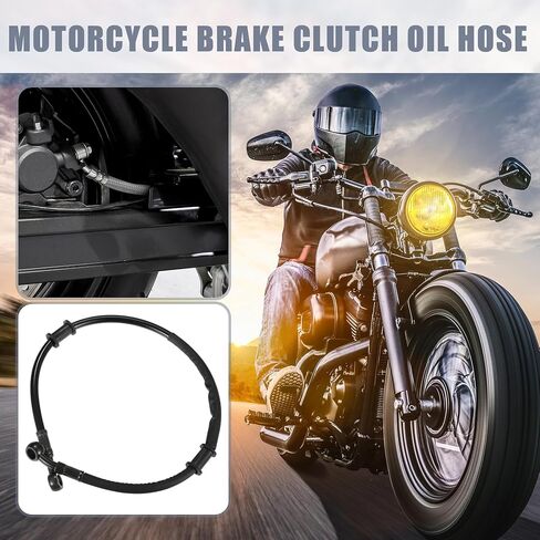 X AUTOHAUX 1 مجموعة 95 سم 37.40 بوصة دراجة نارية مضفر دواسة فرامل خراطيم النفط خط الأنابيب مخلب خنق خط الغاز أنابيب الوقود الأسود للدراجة الترابية ATV in Kuwait