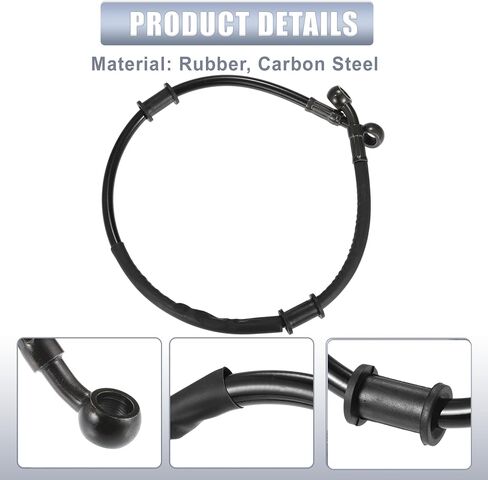 X AUTOHAUX 1 مجموعة 95 سم 37.40 بوصة دراجة نارية مضفر دواسة فرامل خراطيم النفط خط الأنابيب مخلب خنق خط الغاز أنابيب الوقود الأسود للدراجة الترابية ATV in Kuwait