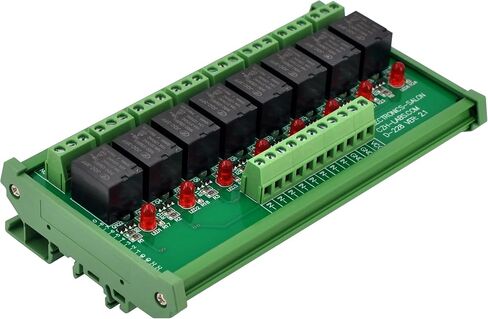 إلكترونيات-صالون DIN Rail Mount 8 SPDT وحدة واجهة مرحل الطاقة. (جهد التشغيل: تيار مستمر 24 فولت) in Saudi Arabia