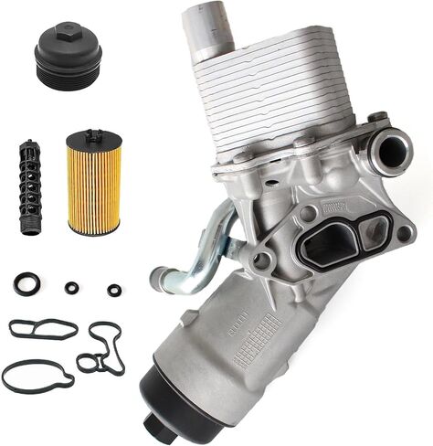 AUCERAMIC 918-428 محول تجميع مبيت مرشح زيت المحرك مع غطاء إدخال حشية مناسب لـ 2011-2021 Chevy Cruze Sonic Trax Buick Encore 1.4L استبدال # 918428 55566784 55565388 in Kuwait