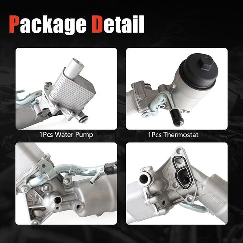 AUCERAMIC 918-428 محول تجميع مبيت مرشح زيت المحرك مع غطاء إدخال حشية مناسب لـ 2011-2021 Chevy Cruze Sonic Trax Buick Encore 1.4L استبدال # 918428 55566784 55565388 in Kuwait