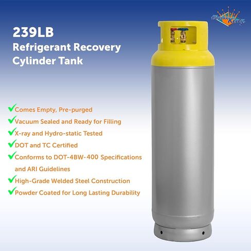 Flame King YSNR239-A2L خزان أسطوانة استرداد غاز التبريد سعة 239 رطلًا لمبردات A2L in Saudi Arabia
