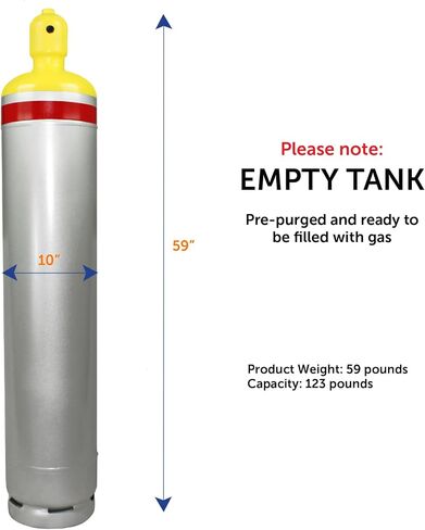 Flame King YSNR123-A2L-YE خزان أسطوانة استرداد غاز التبريد سعة 123 رطلًا لمبردات A2L in Kuwait