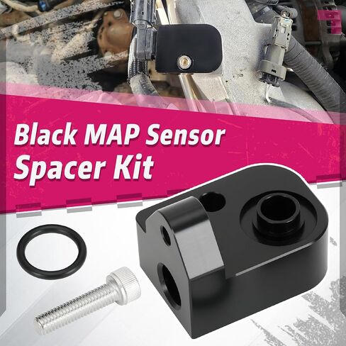 Temperature Air Intake Sensor Spacer MAP Spacer Kit Compatible with Chevy Silverado GMC Sierra 2500HD 3500HD 6.6L Diesel 2017-2024 (Silver) in Saudi Arabia