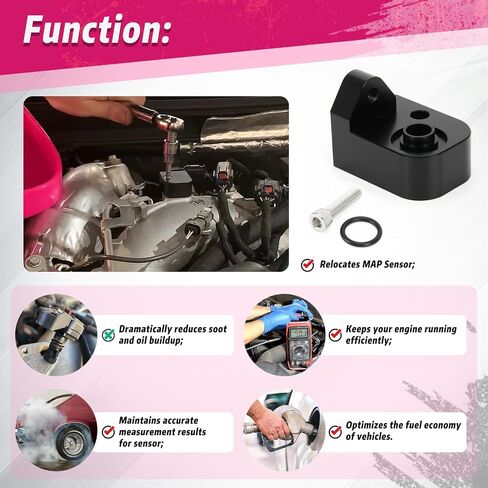 Temperature Air Intake Sensor Spacer MAP Spacer Kit Compatible with Chevy Silverado GMC Sierra 2500HD 3500HD 6.6L Diesel 2017-2024 (Silver) in Saudi Arabia