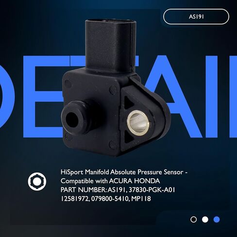 مستشعر الضغط المطلق HiSport MAP Manifold - متوافق مع Acura Honda Saturn يستبدل 37830-PGK-A01 079800-5410 12581972 in Kuwait