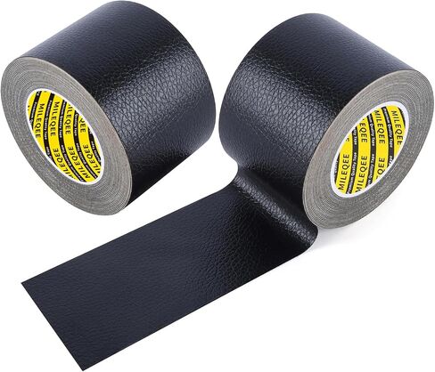 Leather Repair Patch, Repairing Sofas,2.36x197in, Couches, Clothes Repair Anti Scratch Waterproof Black, Self-Adhesive Leather Tape with Fabric Mesh，Car Seats, First Aid Patch for Jackets in Kuwait